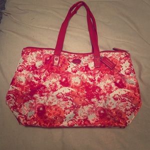 Floral Coach Tote Bag